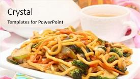  Presentation with mongolian - Slide deck consisting of mongolian stir fry with lo background and a  colored foreground