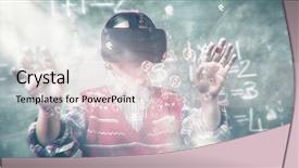  Presentation with interface - Cool new PPT theme with monitor screen showing wallpaper backdrop and a lemonade colored foreground