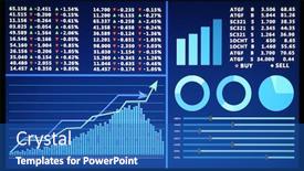  Presentation with stock trading - Cool new presentation with monitor-with-stock-data-closeup backdrop and a teal colored foreground