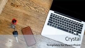  Presentation with monitoring - Audience pleasing presentation theme consisting of monitoring others - laptop and other accessories backdrop and a  colored foreground