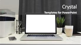  Presentation with monitoring - Audience pleasing presentation consisting of monitoring others - laptop coffee and phone backdrop and a dark gray colored foreground