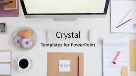  Presentation with hardware - Cool new slide set with monitoring others - workplace with desktop hardware snack backdrop and a light gray colored foreground