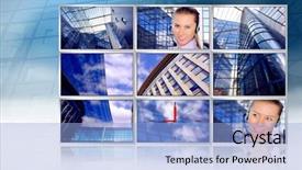  Presentation with business - Colorful PPT theme enhanced with monitors on modern business background backdrop and a  colored foreground