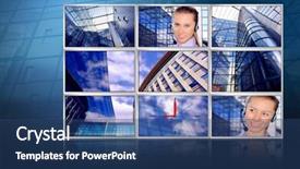  Presentation with modern - Cool new presentation theme with monitors on modern business background backdrop and a  colored foreground