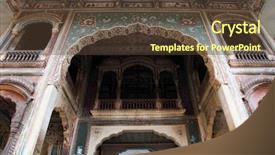  Presentation with india temple - PPT layouts with monkey temple galwar bagh in jaipur india background and a tawny brown colored foreground