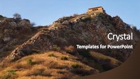  Presentation with india temple - Audience pleasing slide deck consisting of monkey temple galwar bagh in jaipur india backdrop and a tawny brown colored foreground
