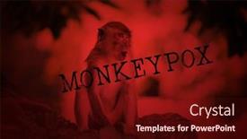  Presentation with viral - Presentation enhanced with monkeypox-diseas-outbreak-concept-monkeypox background and a wine colored foreground