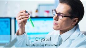  Presentation with research - Presentation theme consisting of monkeypox-research-laboratory-professional-workers background and a light blue colored foreground