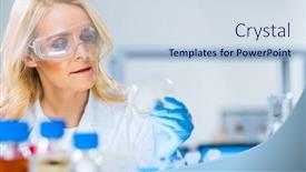  Presentation with research - Slides featuring monkeypox-research-laboratory-professional-workers background and a sky blue colored foreground