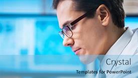  Presentation with research - PPT theme having monkeypox-research-laboratory-professional-workers background and a  colored foreground