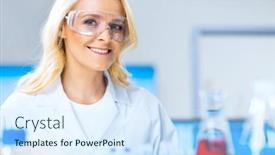  Presentation with research - Presentation theme consisting of monkeypox-research-laboratory-professional-workers background and a cool aqua colored foreground