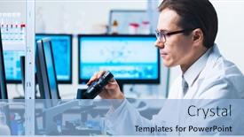  Presentation with research - Slide set with monkeypox-research-laboratory-professional-workers background and a light blue colored foreground