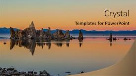  Presentation with rise - Colorful PPT theme enhanced with mono-lake-is-a-salt backdrop and a coral colored foreground