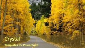  Presentation with fall lake - Slides enhanced with mono lake region california background and a tawny brown colored foreground