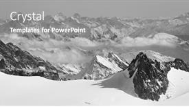  Presentation with alpine - Presentation with monochromatic-alpine-landscape-in-haute background and a gray colored foreground