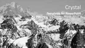  Presentation with alpine - Colorful presentation theme enhanced with monochromatic-alpine-landscape-in-haute backdrop and a gray colored foreground