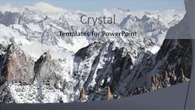  Presentation with alpine - Presentation theme having monochromatic-alpine-landscape-in-haute background and a light blue colored foreground