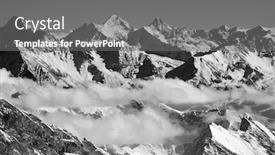  Presentation with alpine - Audience pleasing presentation consisting of monochromatic-alpine-landscape-in-haute backdrop and a gray colored foreground