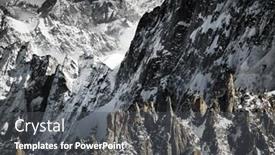  Presentation with alpine - Presentation theme featuring monochromatic-alpine-landscape-in-haute background and a dark gray colored foreground