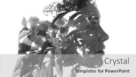  Presentation with artistic - Theme enhanced with monochromatic-artistic-portrait-combined background and a  colored foreground