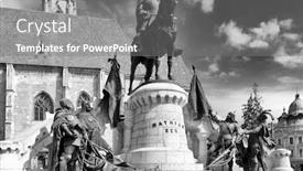  Presentation with roman style - Cool new slides with monochromatic-view-of-the-church backdrop and a gray colored foreground