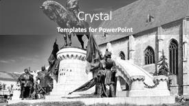  Presentation with roman style - PPT layouts with monochromatic-view-of-the-church background and a gray colored foreground