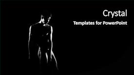  Presentation with award in black and white - Cool new theme with monochrome - black and white silhouette backdrop and a black colored foreground