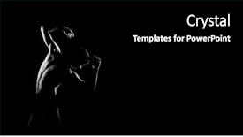  Presentation with ballet - Colorful presentation design enhanced with monochrome - black and white silhouette backdrop and a black colored foreground