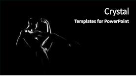  Presentation with art black and white marble - Cool new slide deck with monochrome - black and white silhouette backdrop and a black colored foreground