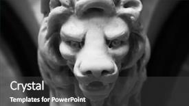  Presentation with sculpture art - Slides featuring monochrome fine art photo background and a dark gray colored foreground