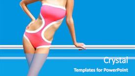 Presentation with pink - PPT theme enhanced with monokini - part of the young background and a teal colored foreground