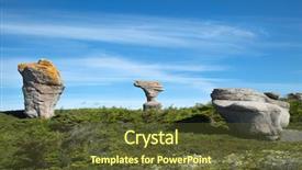  Presentation with dark blue sky stars - Slides consisting of monolithes in a blue sky background and a tawny brown colored foreground