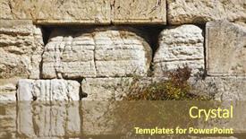 Presentation with jerusalem - Presentation having monotheism - western wall of the jerusalem background and a  colored foreground