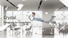  Presentation with tired - Theme with monotone - when tired of monotonous work background and a  colored foreground