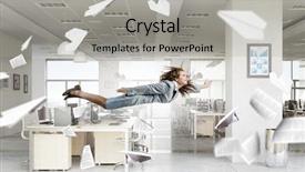  Presentation with tired - Theme featuring monotone - when tired of monotonous work background and a  colored foreground