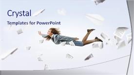  Presentation with tired - Audience pleasing presentation theme consisting of monotone - when tired of monotonous work backdrop and a sky blue colored foreground