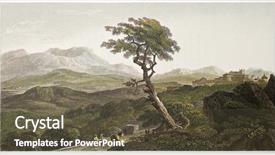  Presentation with old london - Slide deck with monreale old view sicily created background and a tawny brown colored foreground