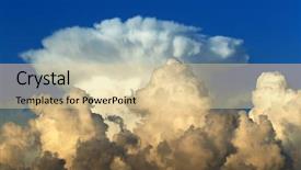  Presentation with cloud - Slides enhanced with monsoon weather - big cumulonimbus cloud background and a lemonade colored foreground