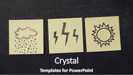  Presentation with change - Slide deck featuring change from raining stormy weather background and a dark gray colored foreground