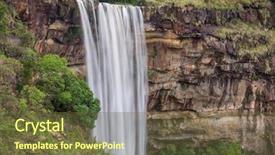  Presentation with waterfalls - Amazing slide deck having cherrapunjee in meghalaya north-east backdrop and a tawny brown colored foreground