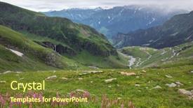  Presentation with himachal pradesh - PPT theme with monsoon weather - view from rohtang pass background and a tawny brown colored foreground