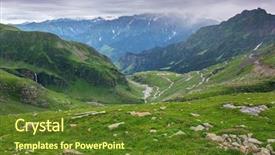  Presentation with himachal pradesh - Presentation design featuring monsoon weather - view from rohtang pass background and a tawny brown colored foreground