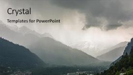  Presentation with himachal pradesh - Presentation having monsoon season in kullu valley background and a light gray colored foreground