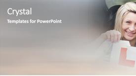  Presentation with woman car driver map - Theme with monsoon weather - woman in car with learner background and a gray colored foreground