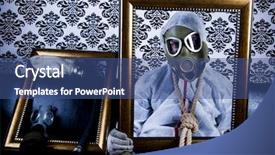  Presentation with oil and gas - Presentation having monster energy - dr gore gas mask background and a ocean colored foreground