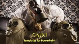  Presentation with energy gas - Cool new presentation theme with monster energy - gas mask backdrop and a tawny brown colored foreground