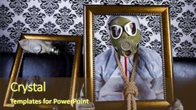  Presentation with nuclear weapons and gas mask - Presentation theme consisting of monster energy - madman gas mask background and a tawny brown colored foreground