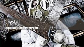  Presentation with gas - Amazing presentation having monster energy - madman gas mask backdrop and a dark gray colored foreground