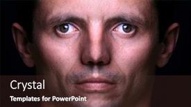  Presentation with black - Presentation theme with monster-head-portrait-against-black background and a wine colored foreground