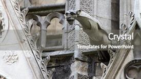  Presentation with notre dame paris france - Slide set having san francisco down town view from the bay area background and a light gray colored foreground